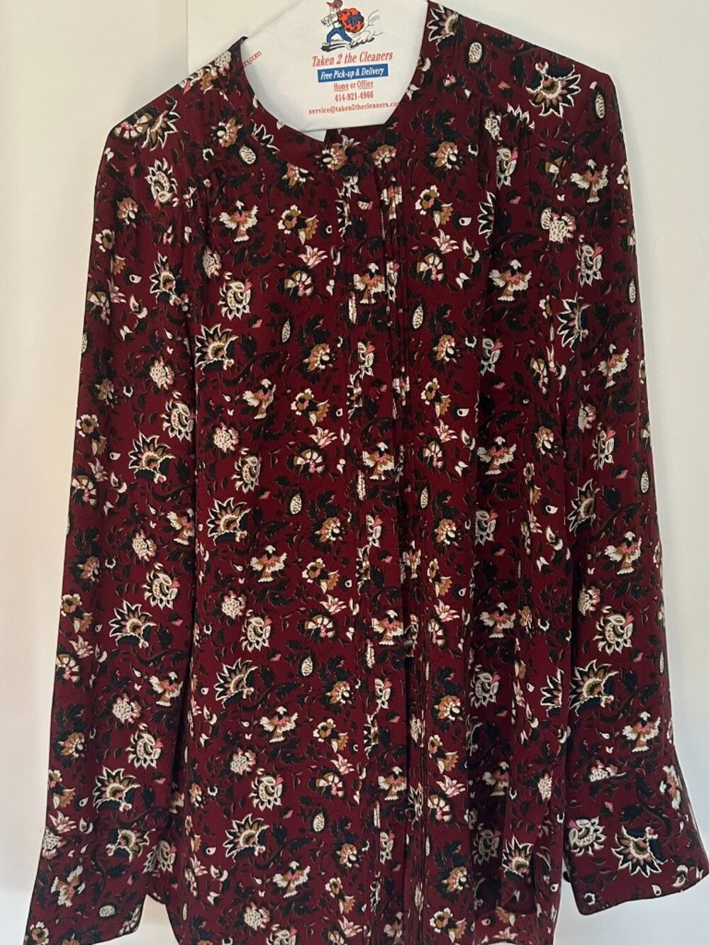 Veronica Beard Silk Blouse, Size 12, Floral